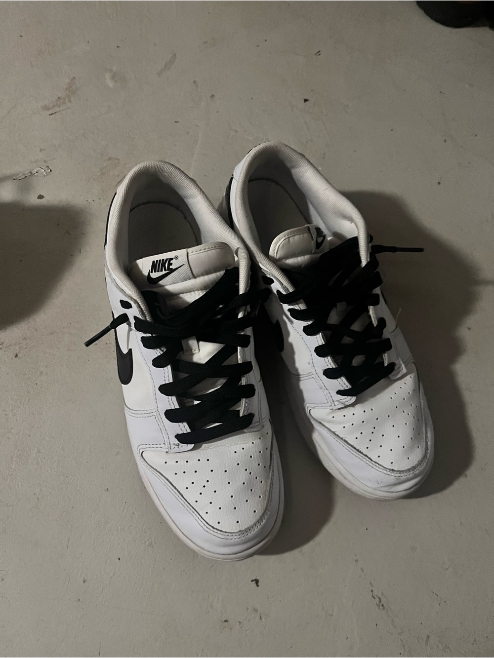 Nike Dunk Low Men's White and Black Casual Sneakers